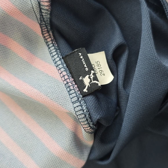 Oakley Men's Blue Pink Ombre Stripes Short Sleeve Polo Golf Shirt Size XL - Picture 14 of 14